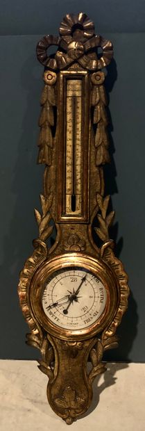AUDEVARD A PARIS 
Baromètre thermomètre au...