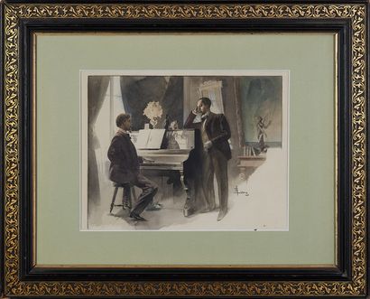 LELONG RENE (1871-1933) 
Massival and André...