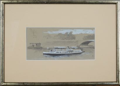 LELONG RENE (1871-1933) 
Bateau mouche in...