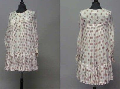 CHLOE
ROBE 'baby-doll' en soie ciment imprimée...