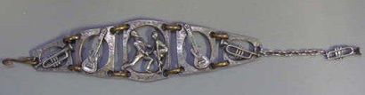 DLH, circa 1950
BRACELET articulé en métal...