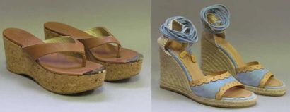 Louis VUITTON, Jimmy CHOO
PAIRE de SANDALES...
