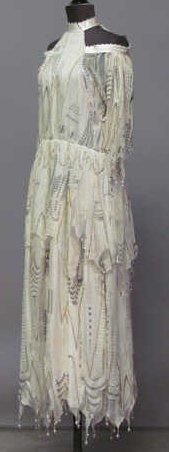 Zandra RHODES, circa 1978
ROBE en mousseline...