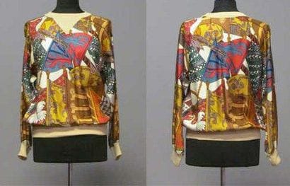 HERMES Paris
SWEATER en twill de soie imprimé...