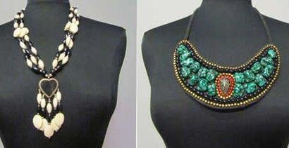 ANONYME
COLLIER-plastron ethnique figurant...