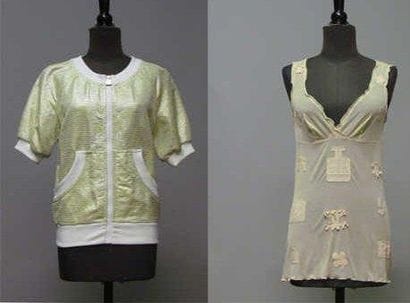 CHANEL
BLOUSON en soie mélangée façonnée...