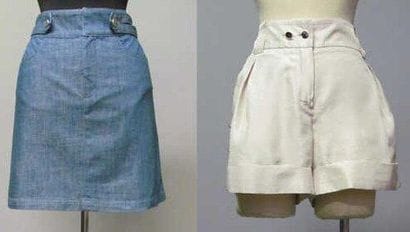 Louis VUITTON, CHLOE
SHORT à pinces et revers...