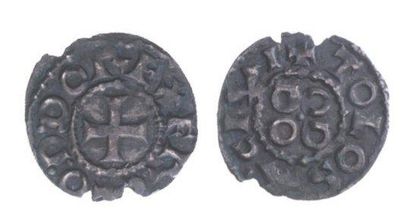 EUDES (887-898). Denier de Toulouse au monogramme...