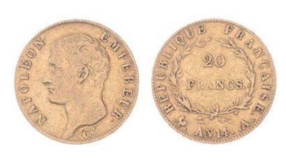 IDEM-. 20 f, an 14 Paris. G 1022. TTB