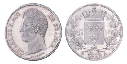 CHARLES X (1824-1830). 5 francs, 1828 A....