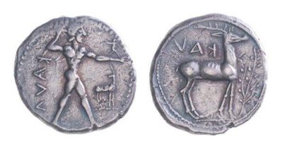 BRUTTIUM, Caulonia (480-388). Statère (7,75...