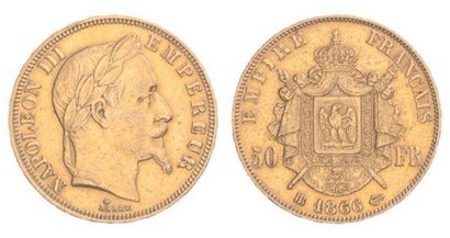 IDEM-. 50 f laurée, 1866 Strasbourg. TB