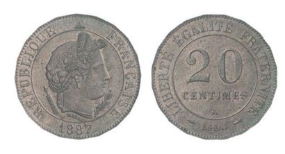 IDEM-. Essai de la 20 Cts Merley 1887 A maillechort...