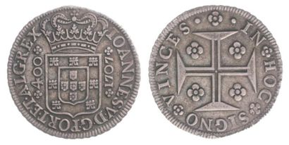 PORTUGUAL
Jean V (1706-1750). 400 Reïs, 1707....
