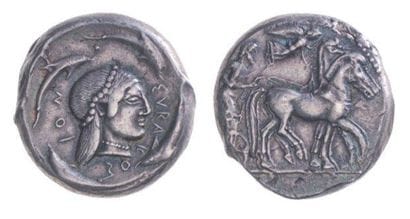 SICILE, Syracuse (485-479). Tétradrachme...