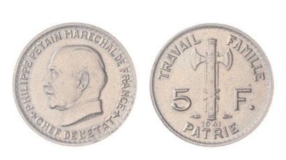 France
Etat Français (1940-1944), 5 Francs...
