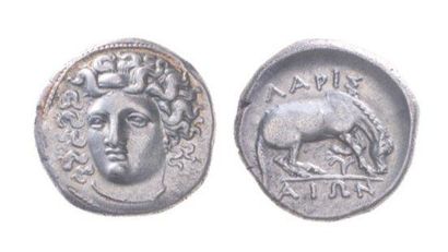 IDEM-. Drachme (6,06 g) à la tête de face...