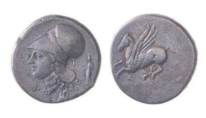 CORINTHE (350-306). Statère (8,38 g.) au...