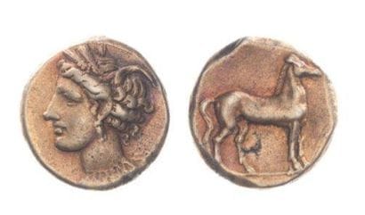 ZEUGITANE, Carthage (350-320). Statère d'electrum...