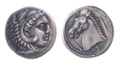 CARTHAGE (410-310). Tétradrachme (16,98 g)...
