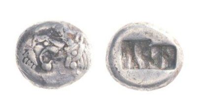 LYDIE, Crésus (561-546). Hémistatère d'argent...