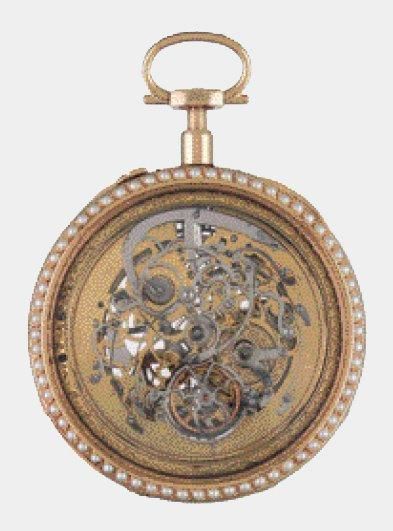 Montre squelette en or à répétition des heures...