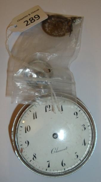 Montre à cylindre en argent à répétition...