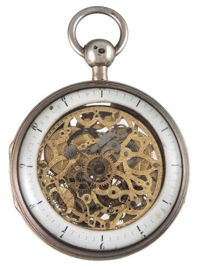 Montre à cylindre squelette à répétition...