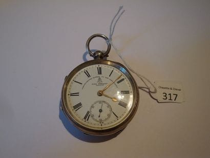 Montre à ancre en argent signée 