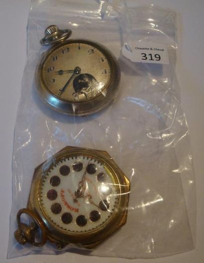 Deux montres Roskopf dont une octogonale...