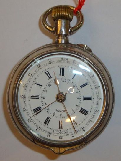 Montre à cylindre double face en métal poli:...