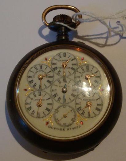 Montre à ancre en acier avec six cadrans...