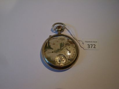 Montre en argentan avec balancier visible...