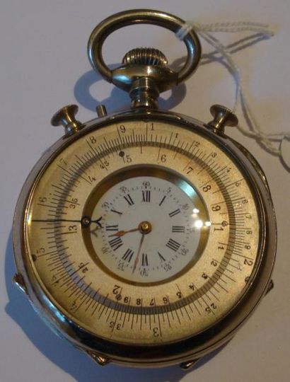 Montre - règle à calculer en acier poli de...