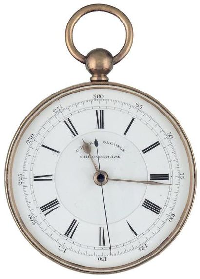Montre-chrongraphe avec secondes au centre...