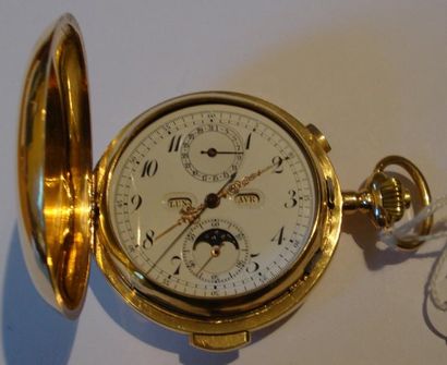 Montre savonnette en or à répétition des...