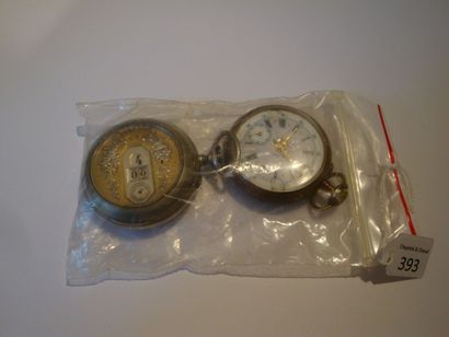 Deux montres à cylindre dont une émaillée...