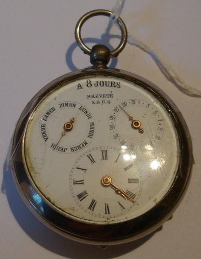 Montre à ancre 8 jours avec quantième et...