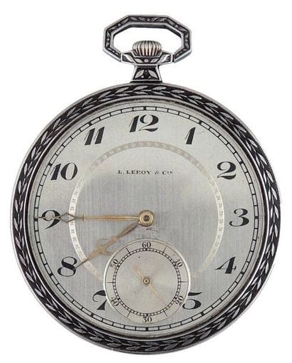 Montre à ancre en argent signée 