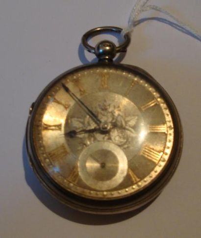 Montre à ancre en argent signée 'Joseph Stromier...