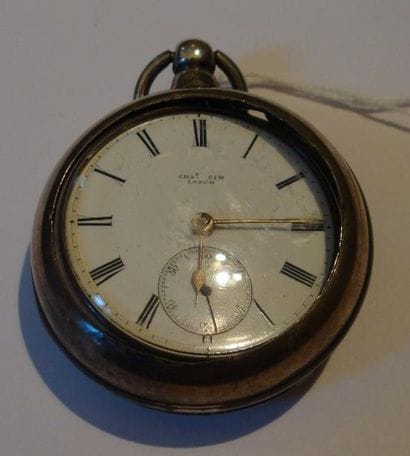 Montre à ancre en argent signée 'Charles...