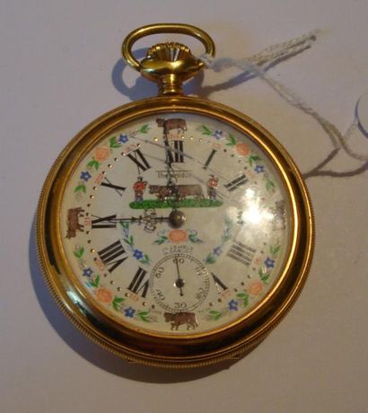 Montre 'Thermidor en plaqué or à décor a...