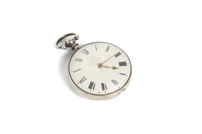 MONTRE à verge en argent signée ‘Robert Martin...