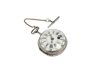 MONTRE à verge dite ‘oignon’ en argent à...