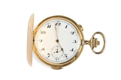 MONTRE ‘stopwatch’ savonnette en or (pb....