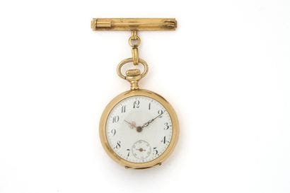 MONTRE de col en or (pb. 22 g) avec son clip,...