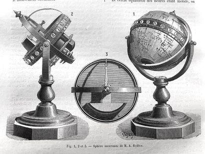 GLOBE terrestre mécanisé portant le logo...