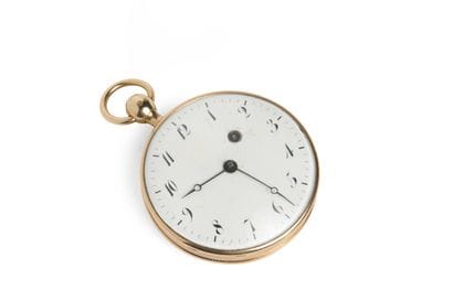 MONTRE à verge en or (pb. 117 g) à répétition...