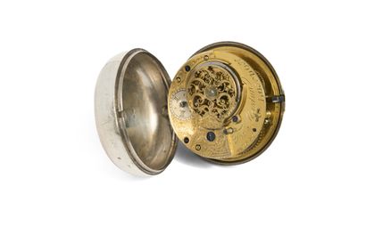 MONTRE à verge en argent signée ‘Tho[ma]s...
