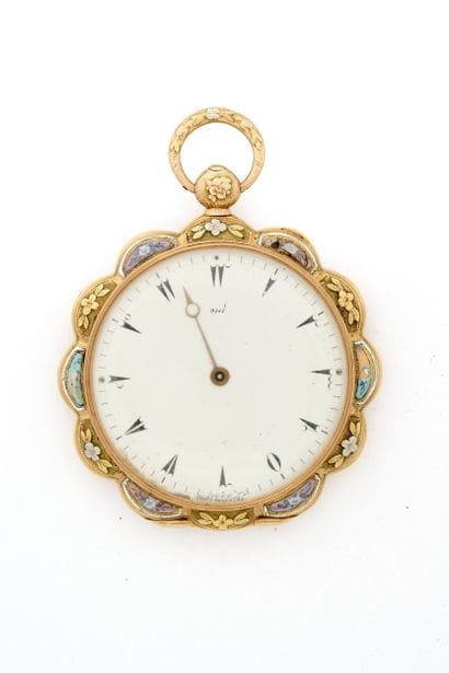 MONTRE dodécagonale en or émaillé (pb. 70...
